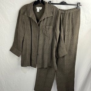 Vintage Brown Women's Pants & Jumpsuit Set